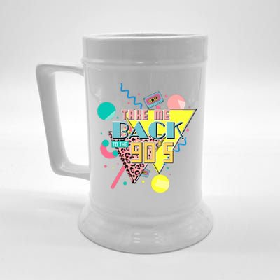 Take Me Back To The 90s Vintage Birthday Retro Style90s Lover Party Beer Stein