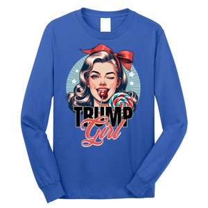 Trump Messy Bun Trump 2024 Election Gift Long Sleeve Shirt