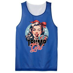 Trump Messy Bun Trump 2024 Election Gift Mesh Reversible Basketball Jersey Tank