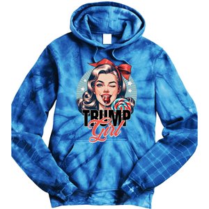 Trump Messy Bun Trump 2024 Election Gift Tie Dye Hoodie