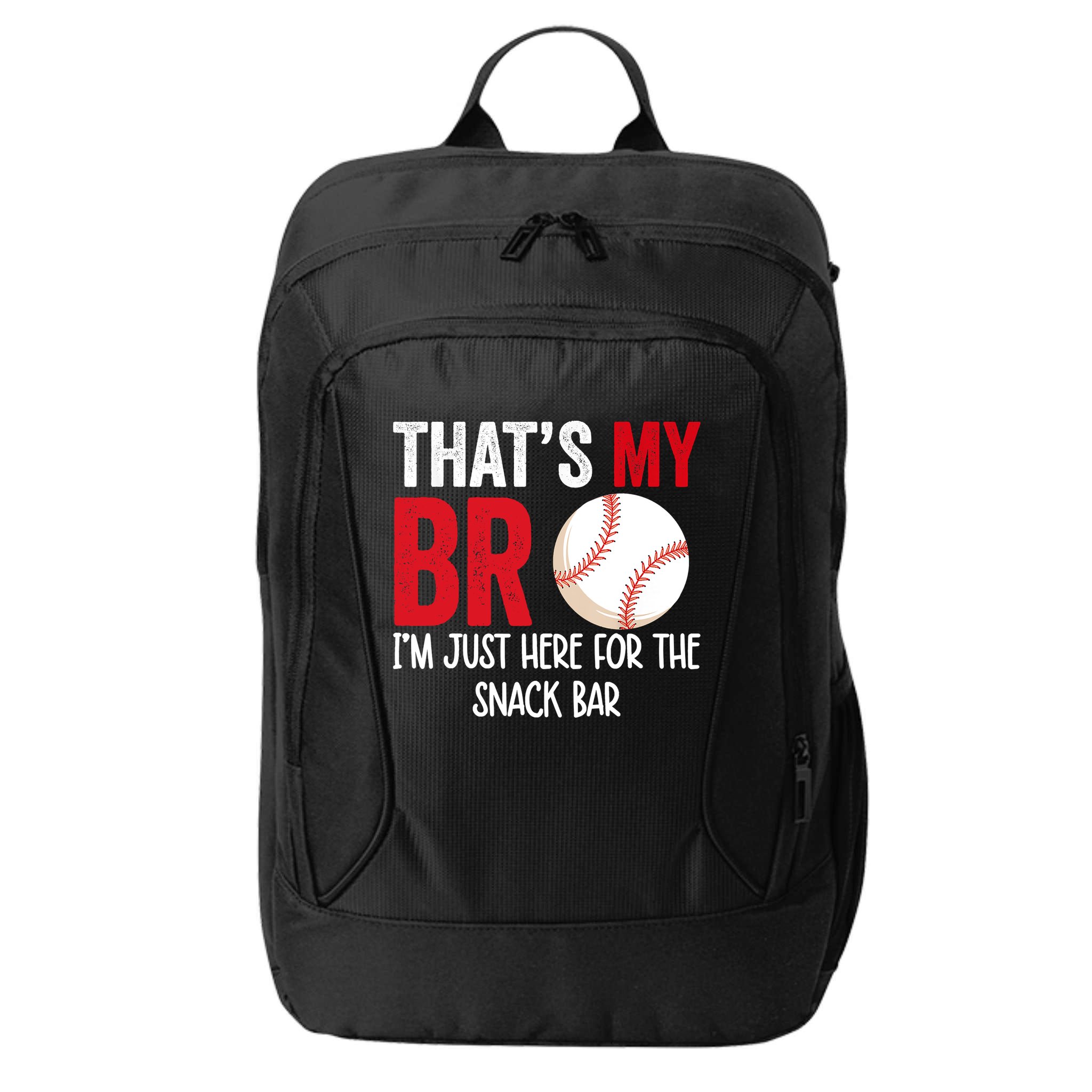 That's My Bro I'm Just Here For Snack Bar Brother's Baseball City Backpack