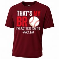 That's My Bro I'm Just Here For Snack Bar Brother's Baseball Cooling Performance Crew T-Shirt