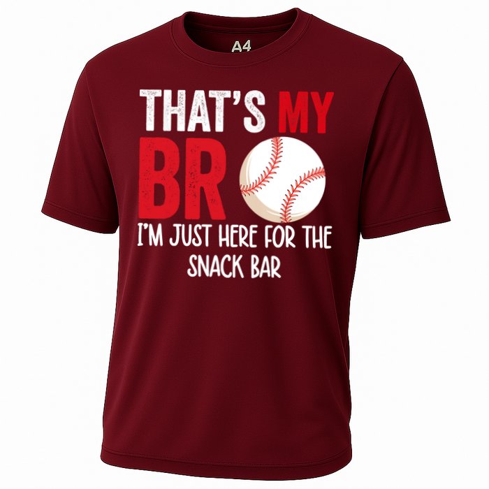 That's My Bro I'm Just Here For Snack Bar Brother's Baseball Cooling Performance Crew T-Shirt