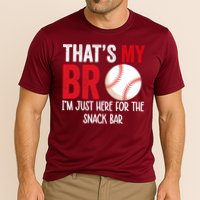 That's My Bro I'm Just Here For Snack Bar Brother's Baseball Cooling Performance Crew T-Shirt