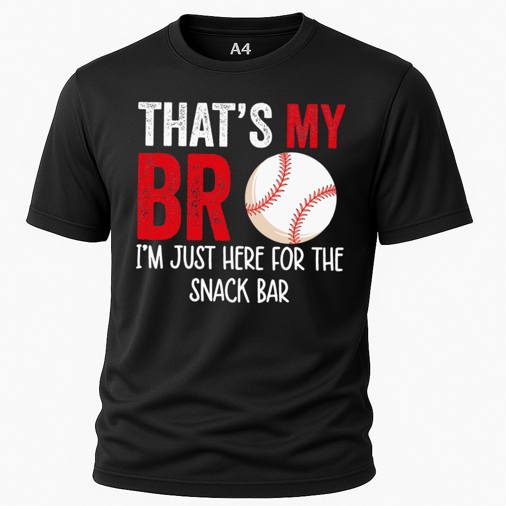 That's My Bro I'm Just Here for Snack Bar brother's Baseball Cooling Performance Crew T-Shirt