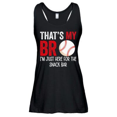 That's My Bro I'm Just Here for Snack Bar brother's Baseball Ladies Essential Flowy Tank