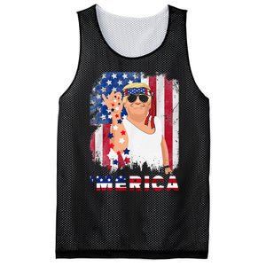 Trump Merica Bae Salt Sprinkle American Flag Patriotics Mesh Reversible Basketball Jersey Tank