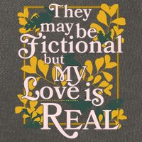 They May Be Fictional By My Love Is Real Cotton Canvas Backpack