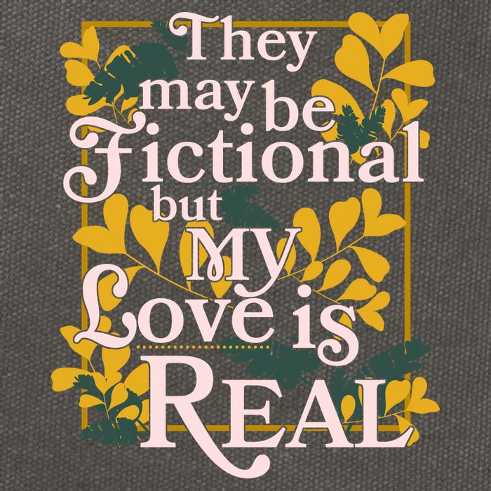 They May Be Fictional By My Love Is Real Cotton Canvas Backpack