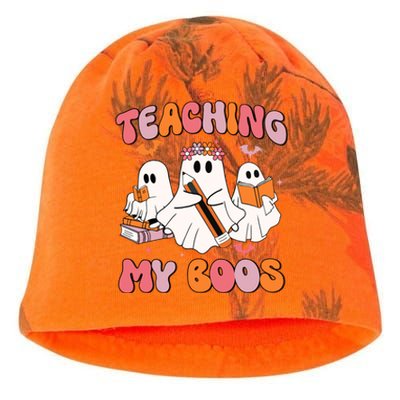 Teaching My Boos Trick Or Teach Spooky Teacher Halloween Gift Kati - Camo Knit Beanie