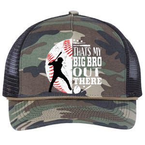 Thats My Brother Out There Baseball Big Bro Sibling Retro Rope Trucker Hat Cap