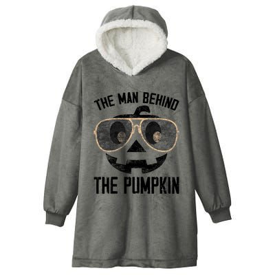 The Man Behind The Pumpkin New Baby Shower Dad Halloween Hooded Wearable Blanket