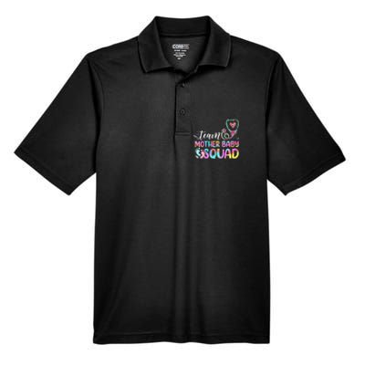 Team Mother Baby Squad Mother Baby Nurse Nursing Mom Men's Origin Performance Pique Polo