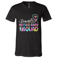 Team Mother Baby Squad Mother Baby Nurse Nursing Mom V-Neck T-Shirt