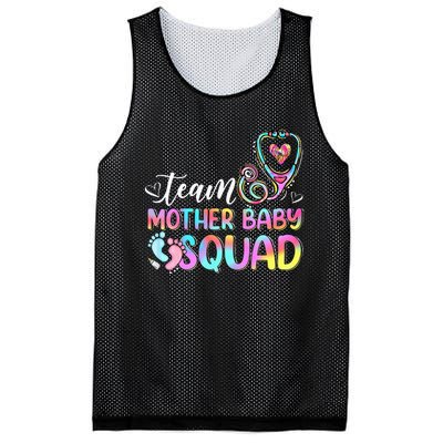 Team Mother Baby Squad Mother Baby Nurse Nursing Mom Mesh Reversible Basketball Jersey Tank