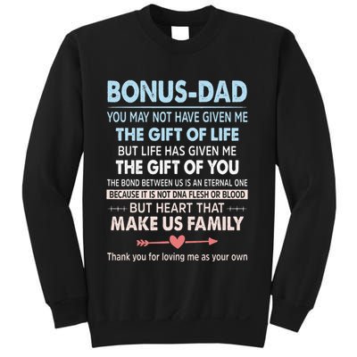 To My Bonus Dad Gift For Father Fathers Day Sweatshirt