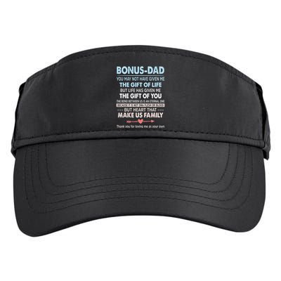 To My Bonus Dad Gift For Father Fathers Day Adult Drive Performance Visor