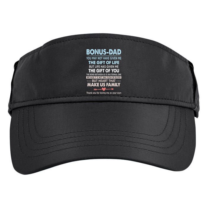 To My Bonus Dad Gift For Father Fathers Day Adult Drive Performance Visor
