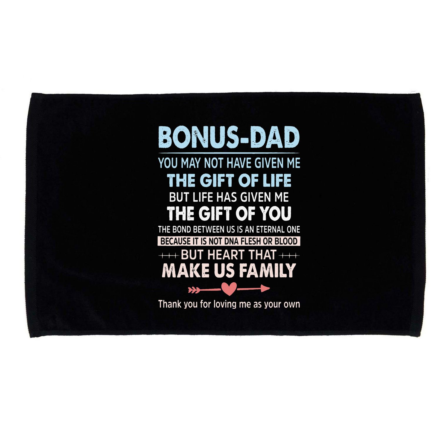To My Bonus Dad Gift For Father Fathers Day Microfiber Hand Towel