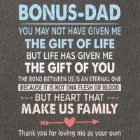 To My Bonus Dad Gift For Father Fathers Day Cotton Canvas Backpack