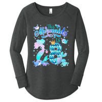 This Mermaid Birthday Girl 8 Year Old 8th Birthday Mermaid Women's Perfect Tri Tunic Long Sleeve Shirt