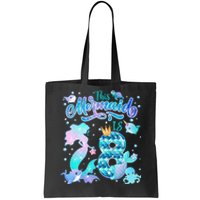 This Mermaid Birthday Girl 8 Year Old 8th Birthday Mermaid Tote Bag