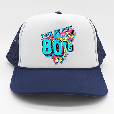 Take Me Back To The 80s Vintage Birthday Retro 80s Party Lover Trucker Hat