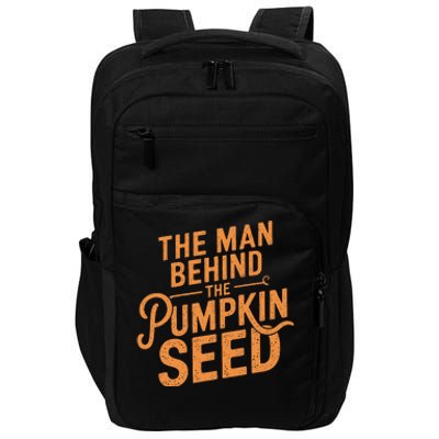 The Man Behind The Pumpkin Seed Halloween Pregnancy Impact Tech Backpack