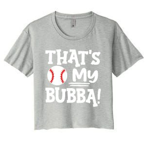 That's My Bubba Funny Baseball Best Bubba Ever Women's Crop Top Tee