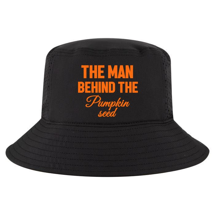 The Man Behind The Pumpkin Seed Halloween Pregnant Cool Comfort Performance Bucket Hat