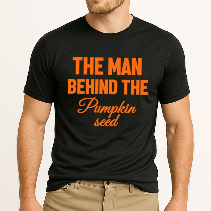 The Man Behind The Pumpkin Seed Halloween Pregnant Cooling Performance Crew T-Shirt