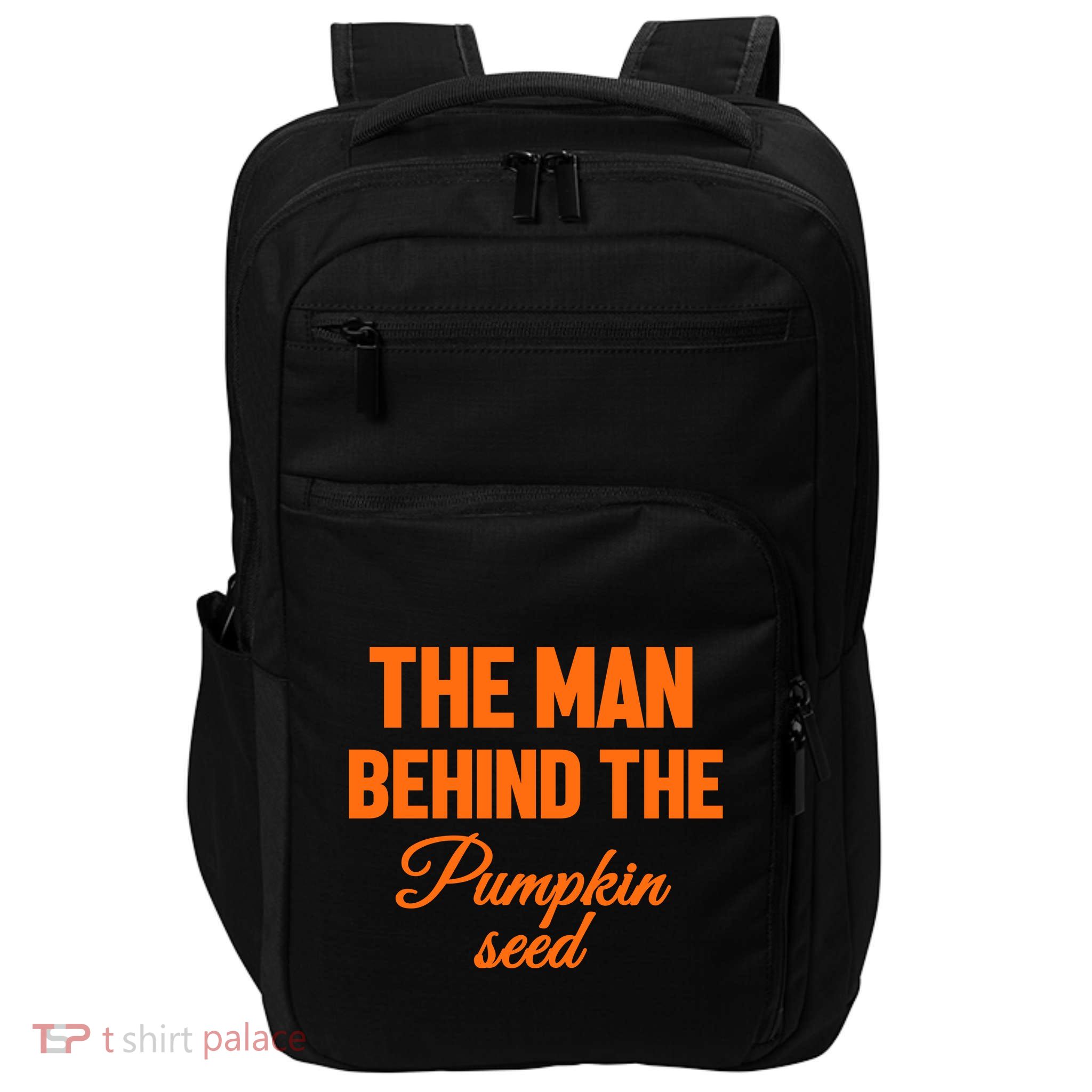 The Man Behind The Pumpkin Seed Halloween Pregnant Impact Tech Backpack