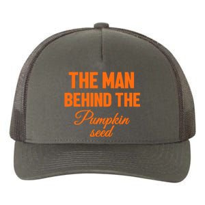 The Man Behind The Pumpkin Seed Halloween Pregnant Yupoong Adult 5-Panel Trucker Hat