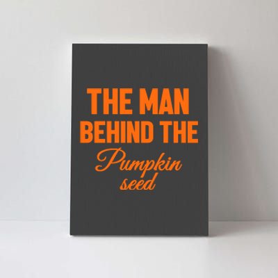 The Man Behind The Pumpkin Seed Halloween Pregnant Canvas