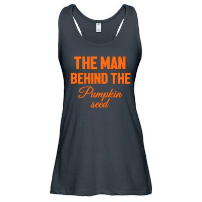 The Man Behind The Pumpkin Seed Halloween Pregnant Ladies Essential Flowy Tank