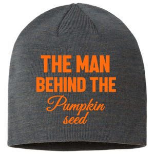 The Man Behind The Pumpkin Seed Halloween Pregnant Sustainable Beanie