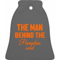 The Man Behind The Pumpkin Seed Halloween Pregnant Ceramic Bell Ornament