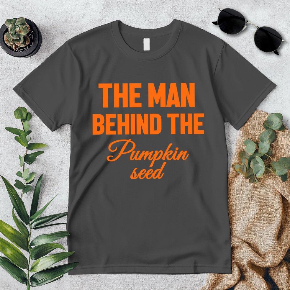 The Man Behind The Pumpkin Seed Halloween Pregnant Premium T-Shirt