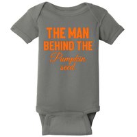 The Man Behind The Pumpkin Seed Halloween Pregnant Baby Bodysuit