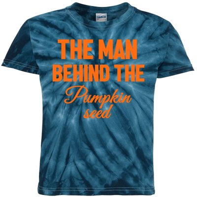 The Man Behind The Pumpkin Seed Halloween Pregnant Kids Tie-Dye T-Shirt