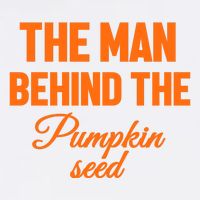 The Man Behind The Pumpkin Seed Halloween Pregnant Garment-Dyed Sweatshirt