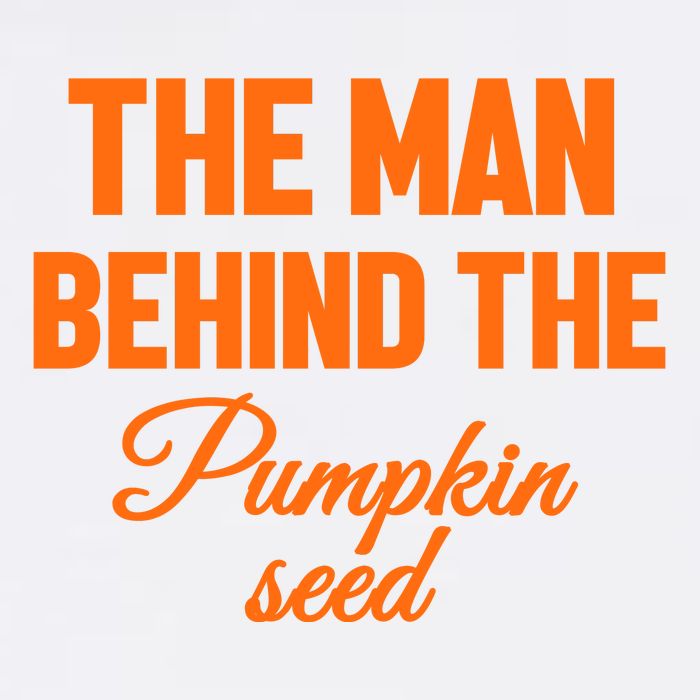 The Man Behind The Pumpkin Seed Halloween Pregnant Garment-Dyed Sweatshirt