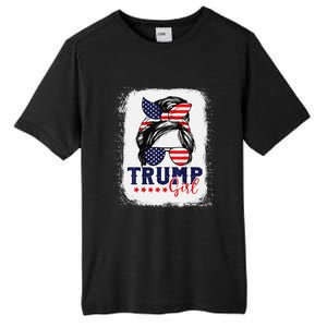 Trump Messy Bun Trump 2024 Election American Flag Tall Fusion ChromaSoft Performance T-Shirt