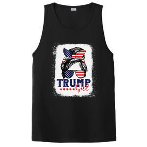 Trump Messy Bun Trump 2024 Election American Flag PosiCharge Competitor Tank