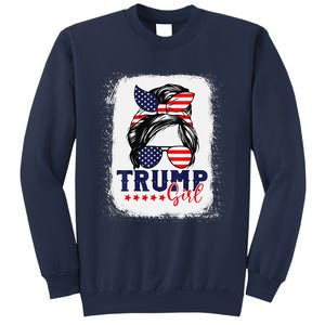 Trump Messy Bun Trump 2024 Election American Flag Sweatshirt