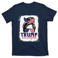 Trump Messy Bun Trump 2024 Election American Flag T-Shirt