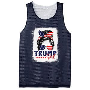 Trump Messy Bun Trump 2024 Election American Flag Mesh Reversible Basketball Jersey Tank