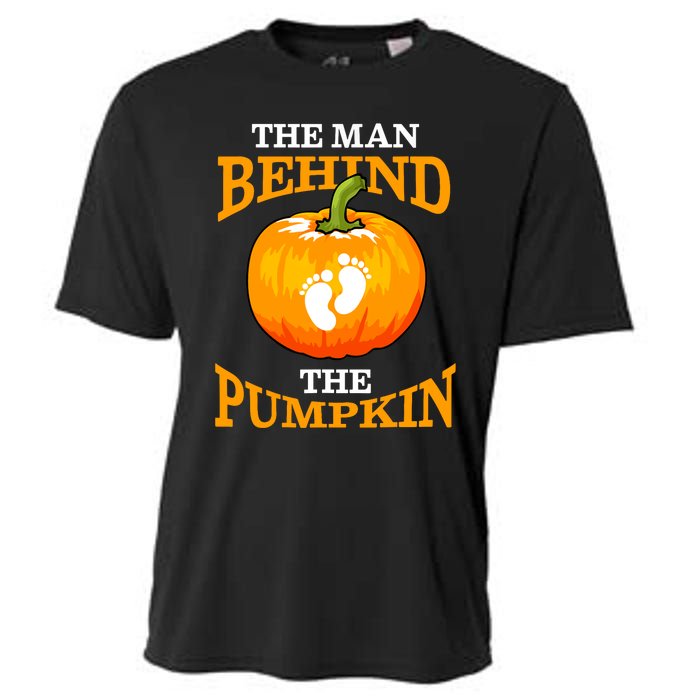 The Man Behind The Pumpkin Dad Soon Halloween Pregnancy Cooling Performance Crew T-Shirt