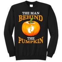 The Man Behind The Pumpkin Dad Soon Halloween Pregnancy Sweatshirt