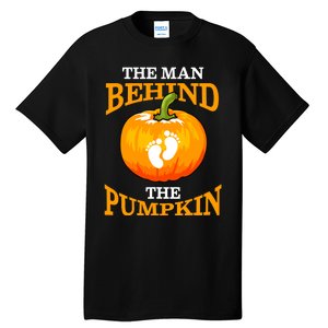 The Man Behind The Pumpkin Dad Soon Halloween Pregnancy Tall T-Shirt